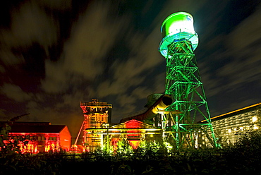 Illumination, Jahrhunderthalle, Bochum, Ruhr district, North Rhine-Westphalia, Germany