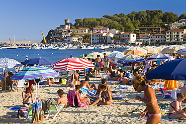 Beach at Marina di Campo, Elba, Italy