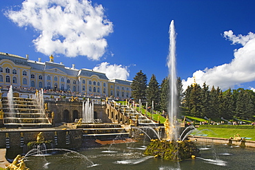 Grand Cascade in Peterhof Palace, St. Petersburg, Russia