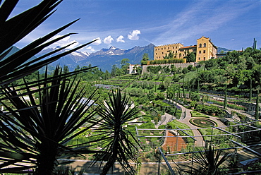 The garden of Trauttmansdorff castle, Meran, South Tyrol, Italy