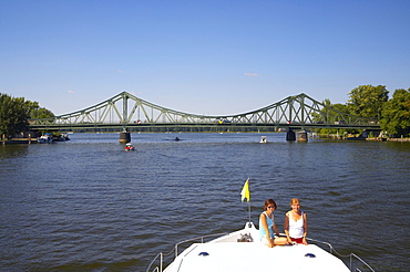 Glienicker Bruecke (bridge) between Potsdam and Berlin, Havel, Brandenburg, Germany, Europe