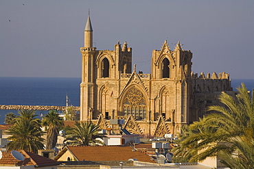 The Lala Mustafa Pasa Camii Mosque, originally known as the Saint Nicolas Cathedral and later as the Ayasofya, Saint Sophia, Mosque of Magusa, Famagusta, Gazimagusa, North Cyprus, Cyprus