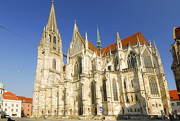 Regensburg cathedral, Regensburg, Upper Palatinate, Bavaria, Germany