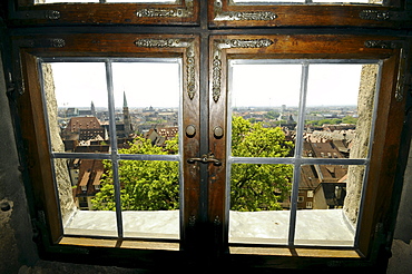 View from castle, Nuremberg, Middle Franconia, Bavaria, Germany