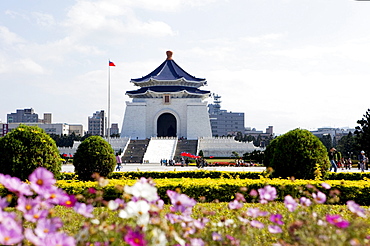 The Chiang Kai-shek Memorial Hall in the sunlight, Taipei, Taiwan, Asia