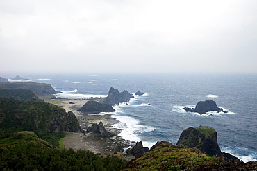 View at the coast and the Pazific, Green Island, Taitung County, Taiwan, Asia