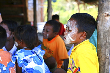 Sea gypsies, Moken children, Mergui Archipelago, Andaman Sea, Myanmar, Burma, Asia