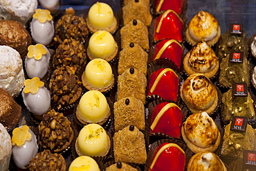 Pralines in Les Halles de Lyon, Gourmet market, Lyon, Rhone Alps, France