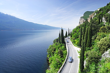 Road along lake Garda, Lombardy, Italy