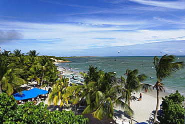 View over Playa El Yaque, Isla Margarita, Nueva Esparta, Venezuela