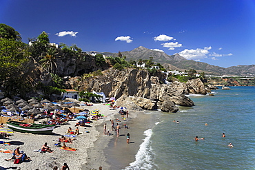 View over Playa de Calahonda, Nerja, Andalusia, Spain