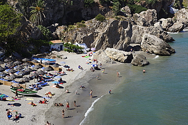 View over Playa de Calahonda, Nerja, Andalusia, Spain