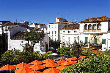 View over Plaza de los Naranjos, Old Town, Marbella, Andalusia, Spain