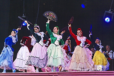 Traditional dance performing on stage, Fiestas de San Isidro Labrador, Madrid, Spain