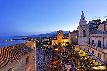 San Salvatore procession, Piazza IX Aprile, Taormina, Sicily, Italy