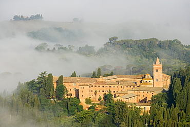 Benedictine monastery Monte Olivieto Maggiore, Tuscany, Italy
