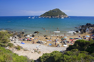 Beach Riva del Marchese near Porto Ercole at Monte Argentario, Maremma, Tuscany, Italy