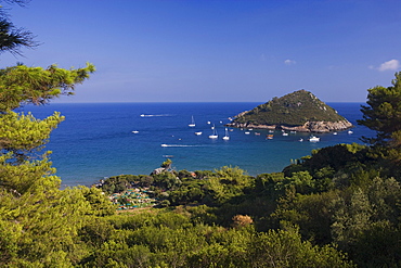 Beach Riva del Marchese near Porto Ercole at Monte Argentario, Maremma, Tuscany, Italy