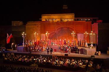 Opera Performance of A Masked Ball by Verdi, Pafos Aphrodite Festival, Verdi Opera Un Ballo in Maschera, by The Mariinsky Theatre of St. Petersburg, Pafos castle, Cyprus