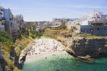 Beach in Polignano sul Mare, Puglia, Italy