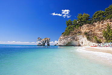 Beach in Baia delle Zagare resort, Gargano, Puglia, Italy