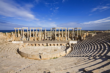 Ruins of the Theatre of Leptis Magna Archaeological Site, Libya, Africa