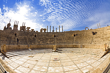 Ruins of the Theatre of Leptis Magna Archaeological Site, Libya, Africa