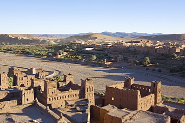 Kashba in Ait-Ben-Haddou, Unesco World Heritage, near Ouarzazate, High Atlas Mountains in the southeast of Morocco