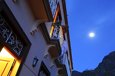 House at la Calera in the evening, Valle Gran Rey, Gomera, Canary Isles, Spain, Europe