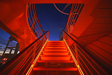 Illuminated staircase at AIDA Bella Cruiser