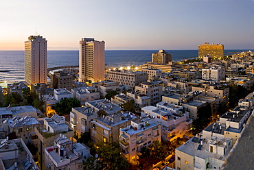 Tel Aviv Cityscape in the afterglow, Israel, Middle East