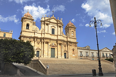 Baroque cathedral Madre San NicolÃš in Noto, Unesco World Heritage, Province Syrakus, Sicily, Italy, Europe