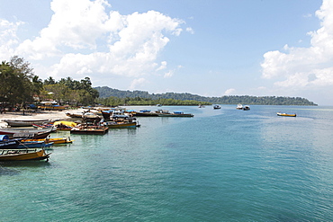 Boats at port of village 1, Havelock Island, Andamans, India