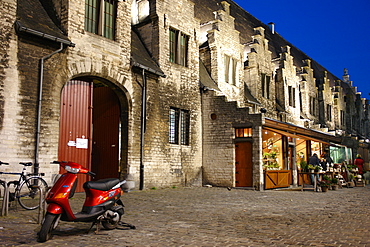 Old Town of Ghent with Meat hall, Meat house, Flanders, Belgium