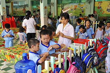 Children in playschool, kindergarden in Saigon, Ho Chi Minh City, Vietnam