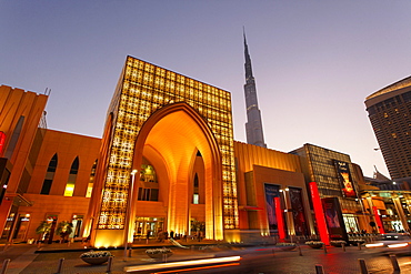 Dubai Mall next to Burj Khalifa, biggest shopping mall in the world with more than 1200 shops, Dubai, UAE