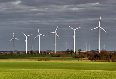 Wind Energy Park, Klockow near Prenzlau, Uckermark, Land Brandenburg, Germany