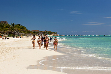 Beach Playa del Carmen, Riviera Maya, Yucatan Peninsula, Caribbean Sea, Mexico