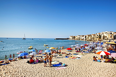 Beach, CefalË™, Palermo, Sicily, Italy