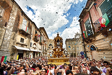 SaintÂ¥s day San Paolo, Palazzolo AcrÃˆide, Sicily, Italy