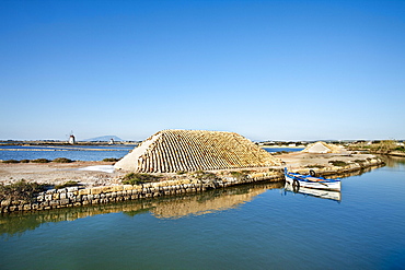 Windmill, Saline Infersa, Marsala, Sicily, Italy