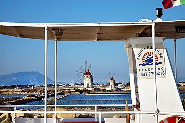 Windmill, Saline Infersa, Marsala, Sicily, Italy