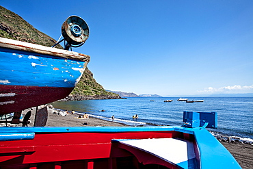 Boats, Rinella, Salina Island, Aeolian islands, Sicily, Italy