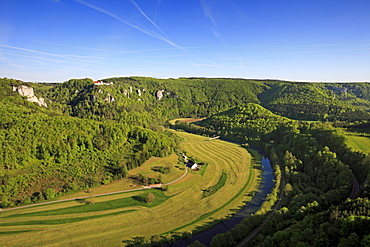 Danube valley near Beuron, Upper Danube nature park, Danube river, Baden-Wuerttemberg, Germany