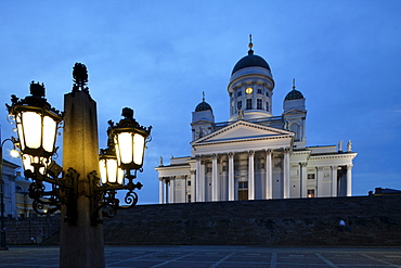 Helsinki cathedral in the evening light, Helsingin Tuomiokirko, Helsinki, Finland