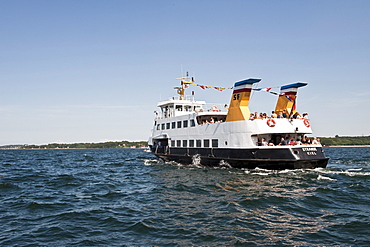 Ship on Kiel Fjord, Schleswig-Holstein, Germany