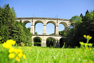 Kalte Rinn viaduct, Semmering railway, UNESCO World Heritage Site Semmering railway, Lower Austria, Austria