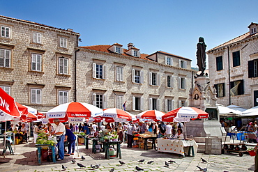 Market, old town, Dubrovnik, Dalmatia, Croatia