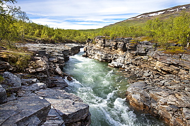 Abisko river canyon, Abisko National Park, Lapland, northern Sweden, Sweden