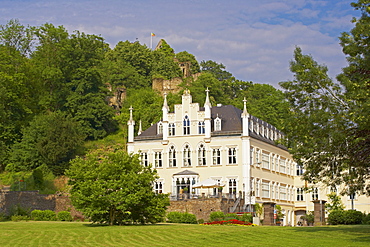 View from the Palace Garden at Sayn castle, Sayn, Mittelrhein, Rhineland-Palatinate, Germany, Europe